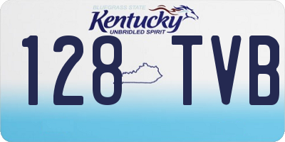 KY license plate 128TVB