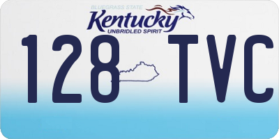 KY license plate 128TVC