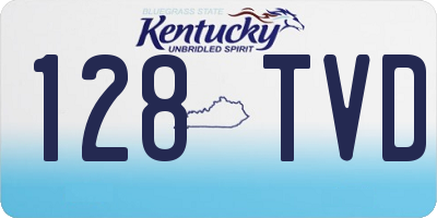 KY license plate 128TVD
