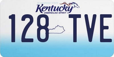 KY license plate 128TVE