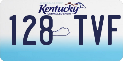 KY license plate 128TVF