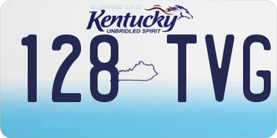 KY license plate 128TVG