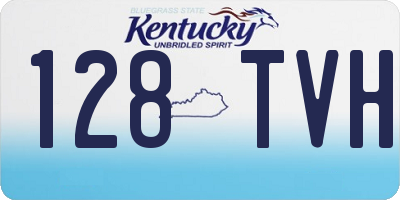 KY license plate 128TVH
