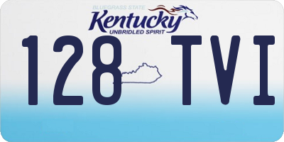 KY license plate 128TVI