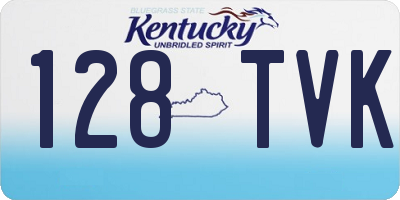 KY license plate 128TVK