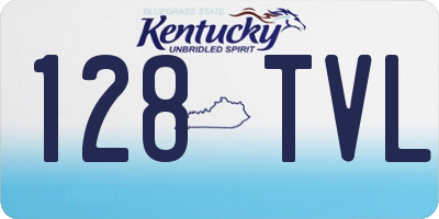 KY license plate 128TVL