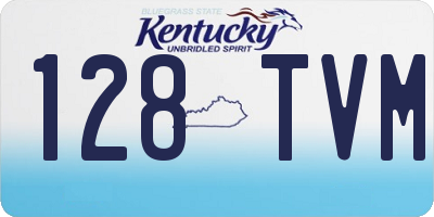 KY license plate 128TVM