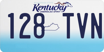 KY license plate 128TVN