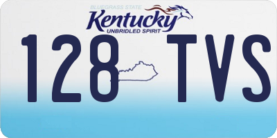 KY license plate 128TVS