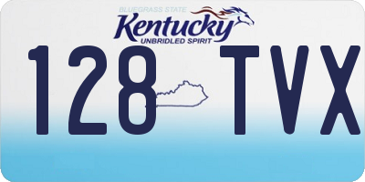 KY license plate 128TVX
