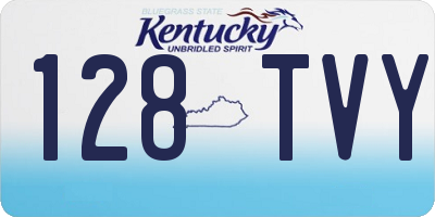 KY license plate 128TVY