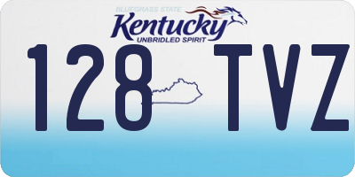 KY license plate 128TVZ