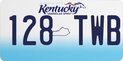 KY license plate 128TWB