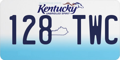 KY license plate 128TWC