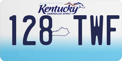KY license plate 128TWF