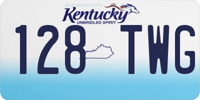 KY license plate 128TWG