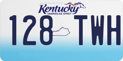 KY license plate 128TWH