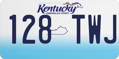 KY license plate 128TWJ