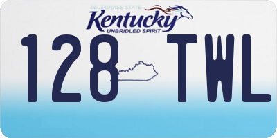 KY license plate 128TWL
