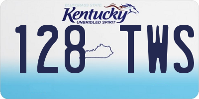 KY license plate 128TWS
