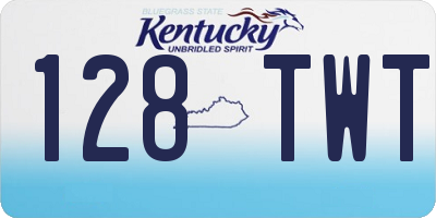 KY license plate 128TWT