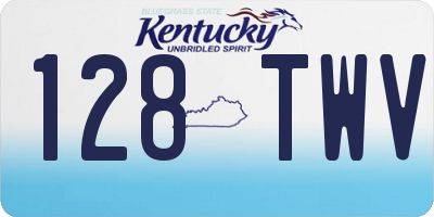 KY license plate 128TWV