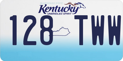 KY license plate 128TWW