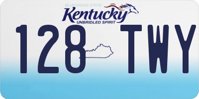 KY license plate 128TWY