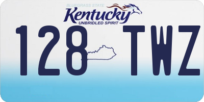 KY license plate 128TWZ