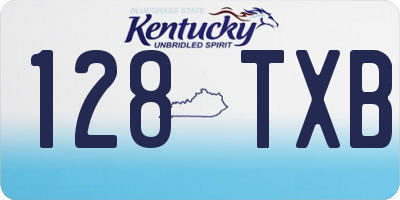 KY license plate 128TXB