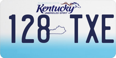 KY license plate 128TXE