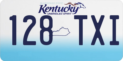 KY license plate 128TXI