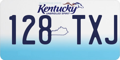KY license plate 128TXJ