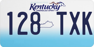 KY license plate 128TXK
