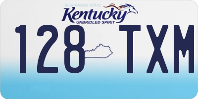 KY license plate 128TXM