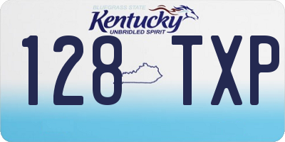 KY license plate 128TXP