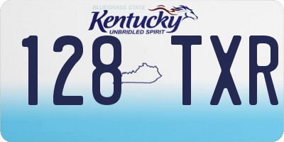 KY license plate 128TXR
