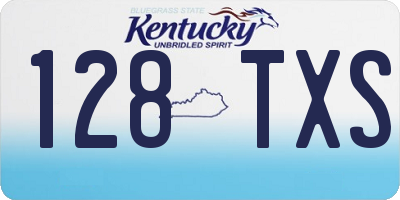 KY license plate 128TXS
