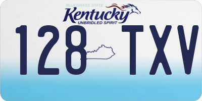 KY license plate 128TXV
