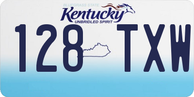 KY license plate 128TXW