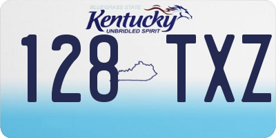 KY license plate 128TXZ