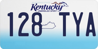KY license plate 128TYA