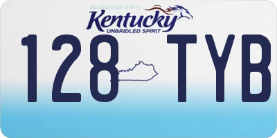 KY license plate 128TYB