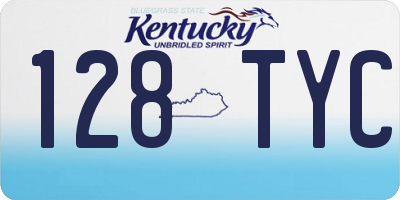 KY license plate 128TYC