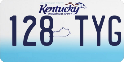KY license plate 128TYG