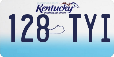 KY license plate 128TYI