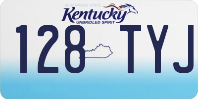 KY license plate 128TYJ