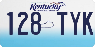 KY license plate 128TYK