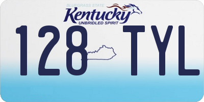 KY license plate 128TYL