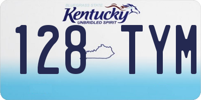 KY license plate 128TYM